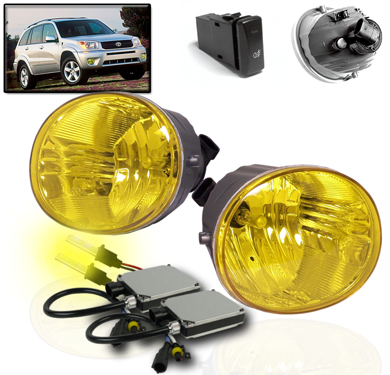 2004-2009 TOYOTA RAV4 4RUNNER AVALON ES330 YELLOW DRIVING FOG LIGHT+3K