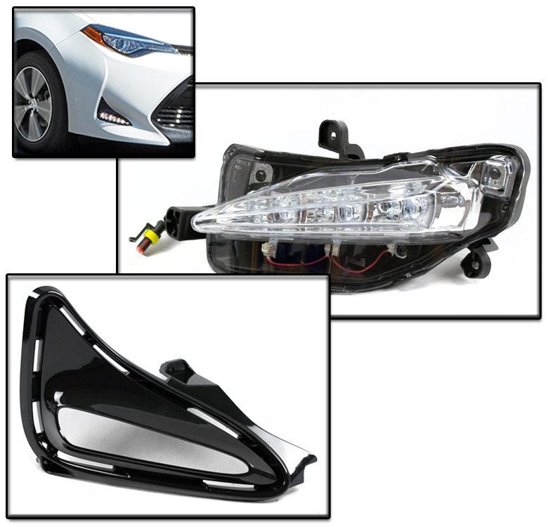 BUMPER CHROME DRIVING LED FOG LIGHTS LAMPS W/SWITCH FOR TOYOTA 2017