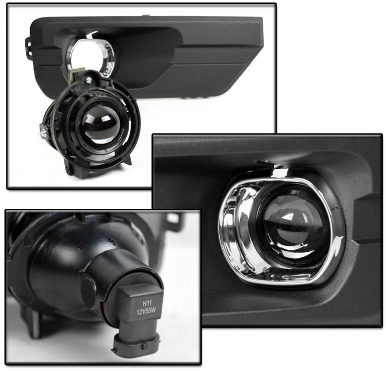 FOR 2013-2016 GMC ACADIA BUMPER PROJECTOR FOG LIGHT LAMP W/50W 8K HID