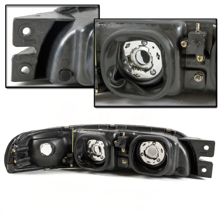 FOR 1997 1998 1999 BUICK LESABRE CHROME REPLACEMENT HEADLIGHT LAMP W