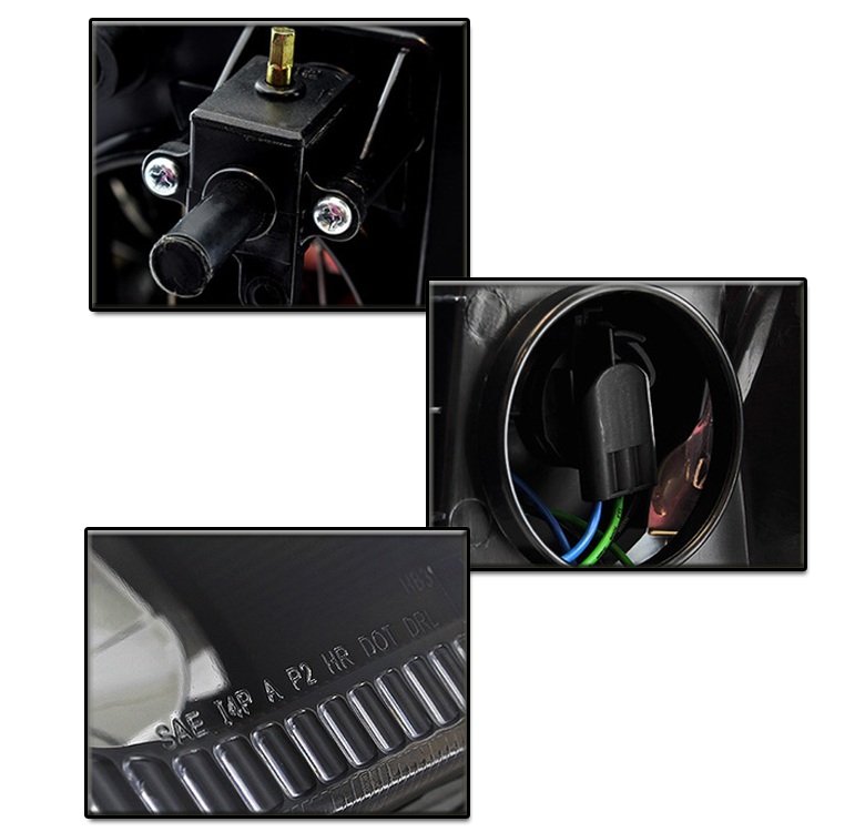 FOR 2003-2006 CADILLAC ESCALADE/ESV/EXT [HID MODEL] BLACK REPLACEMENT