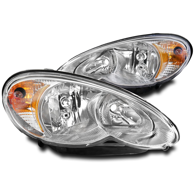 FOR 20062010 CHRYSLER PT CRUISER REPLACEMENT CHROME SET HEADLIGHTS