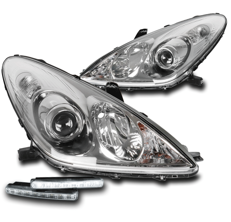 For 2005 2006 Lexus ES330 Chrome Projector Headlights Headlamp w/Bumper