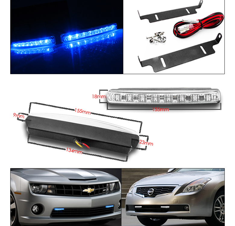 Chrome Led Projector Headlights Blue Drl Hid For 2007