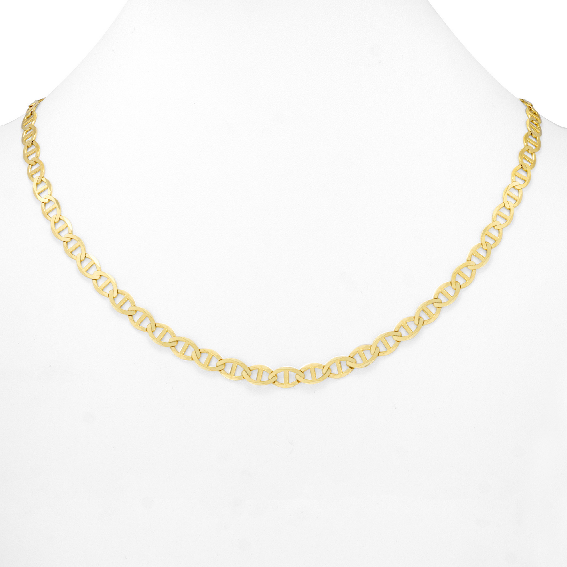 10K Yellow Gold Solid Mens 6mm Mariner Anchor Gucci Link Chain Necklace 18" 30" eBay