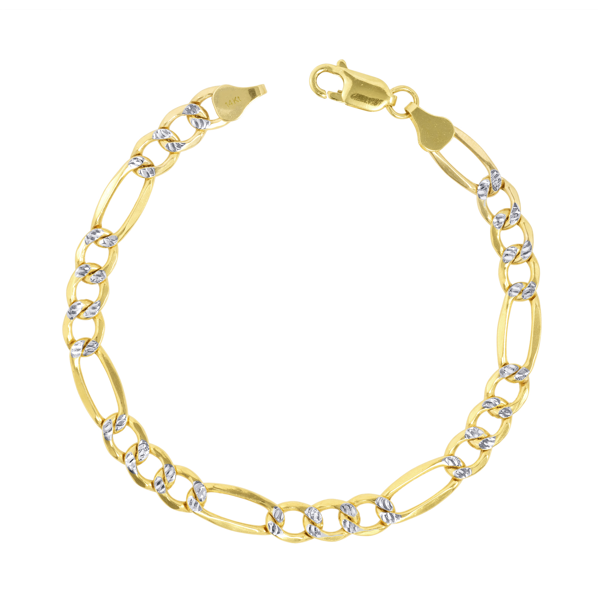 italian gold figaro bracelet
