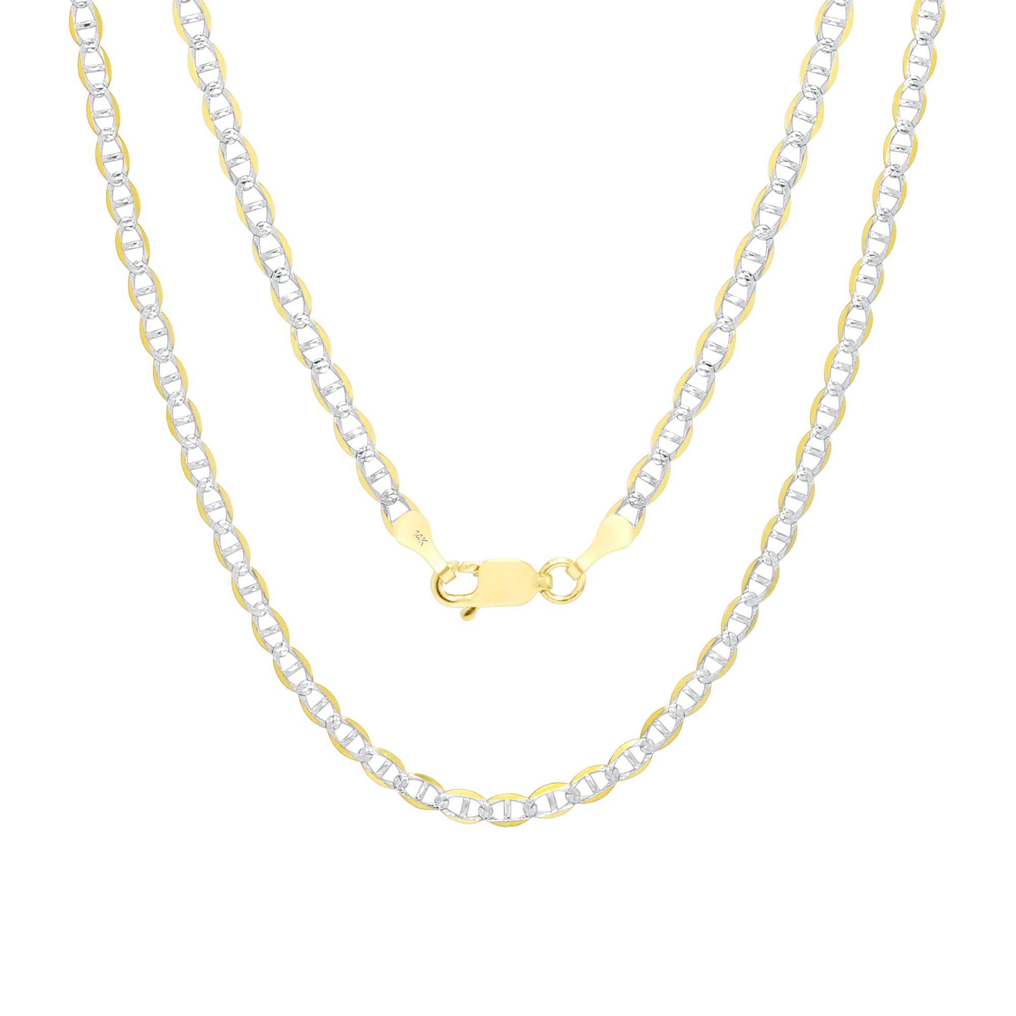 diamond cut gucci link chain