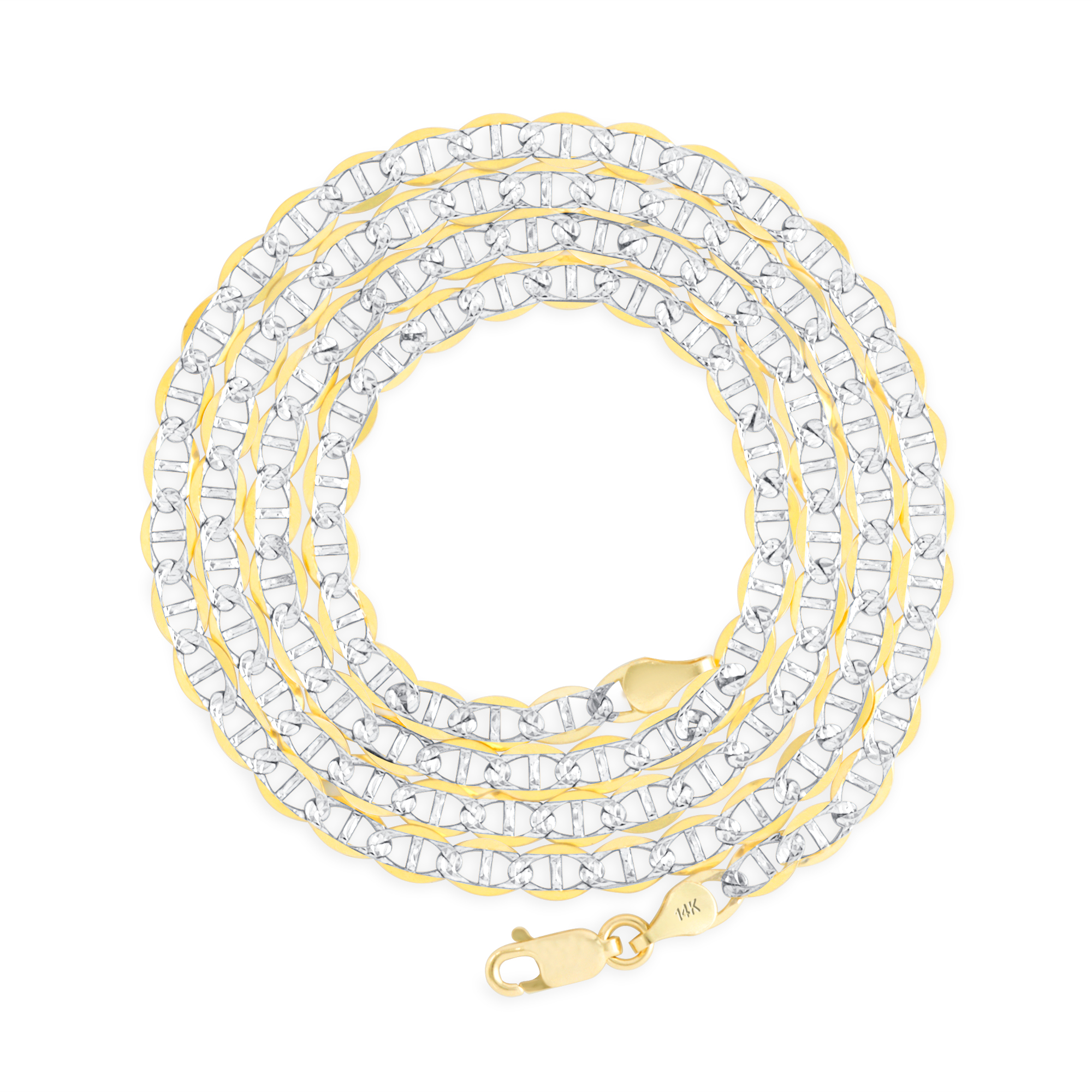diamond cut gucci link chain