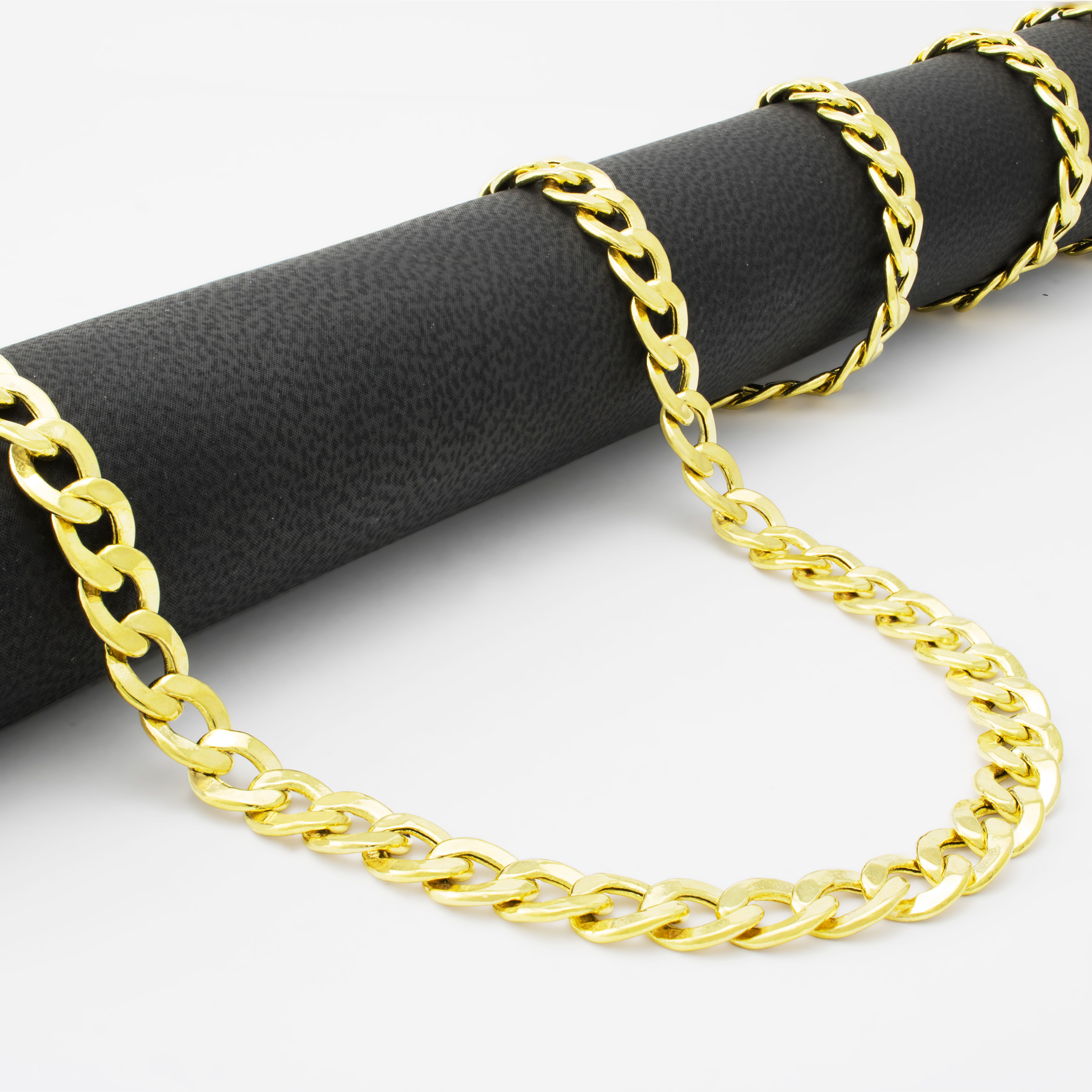 14K Yellow Gold 5.5mm Italian Curb Cuban Link Chain Bracelet Mens Women