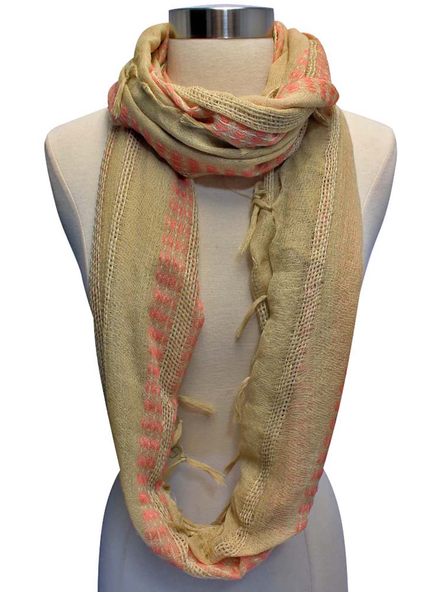 GAUZE WEAVE LIGHT INFINITY SCARF eBay