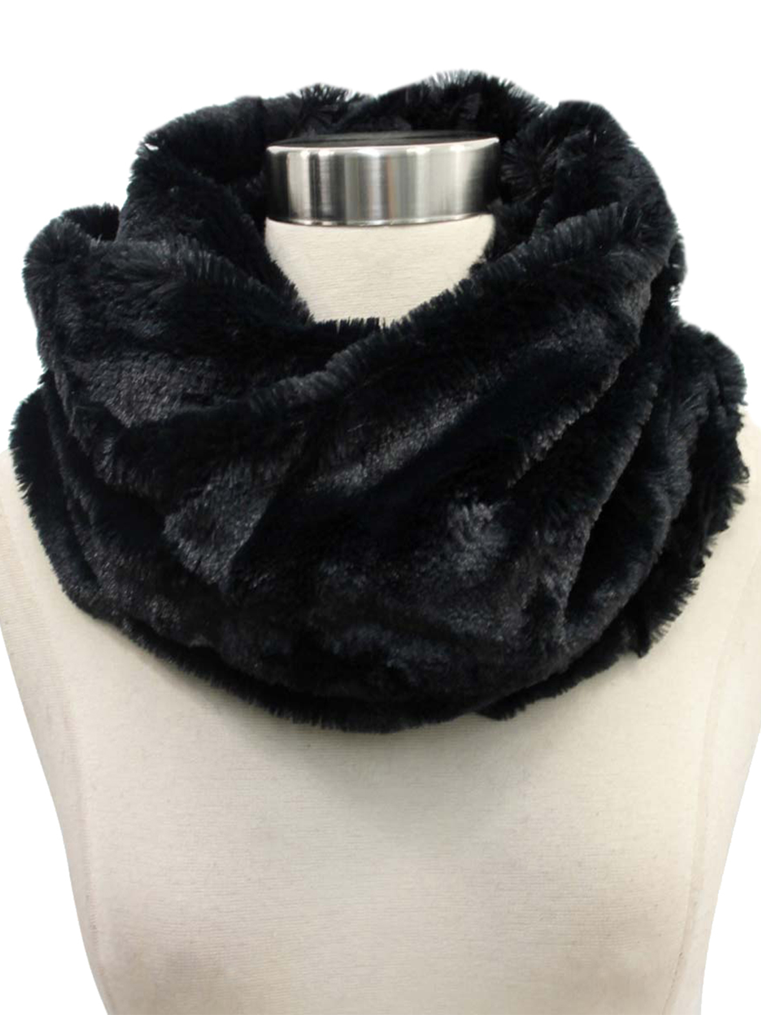 FAUX FUR INFINITY NECK WARMER WINTER SCARF - Imagen 11 de 39