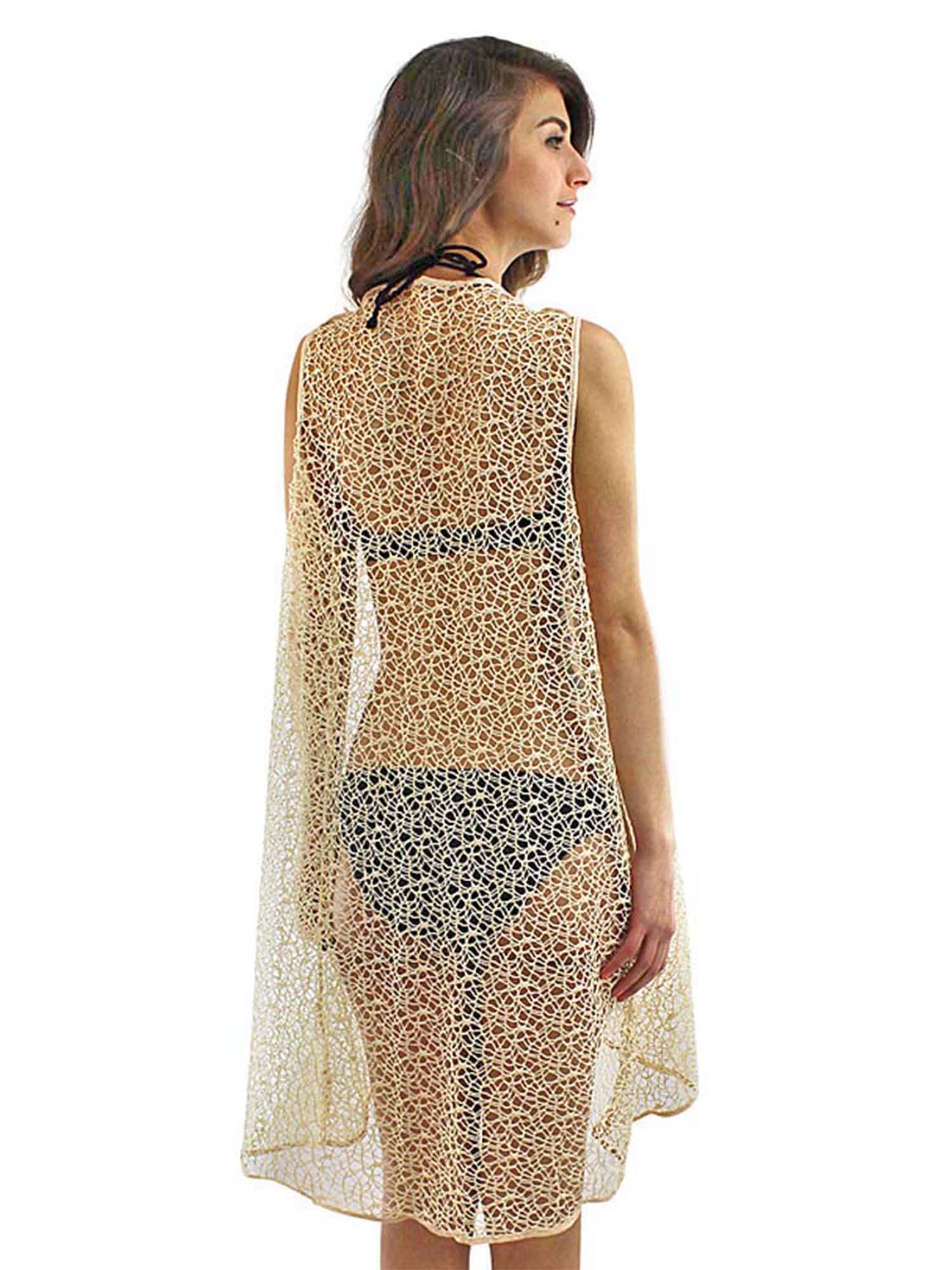 LONG MESH BEACH COVER UP VEST FOR SWIMSUIT eBay