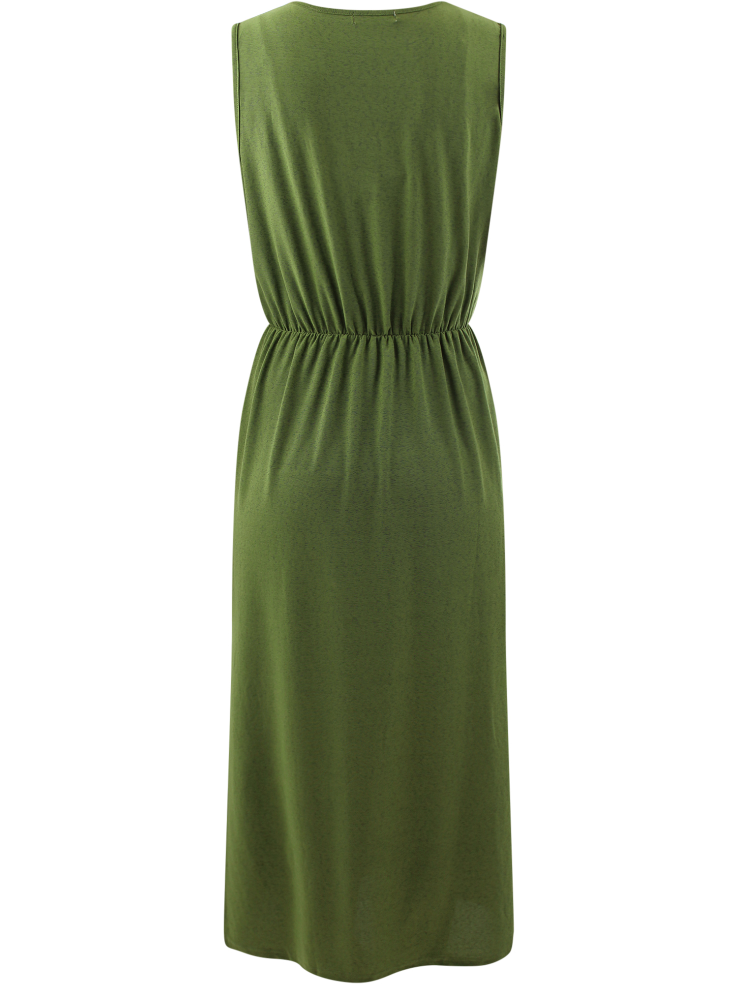 SLEEVELESS RUFFLED NECKLINE MAXI DRESS - Picture 19 of 22