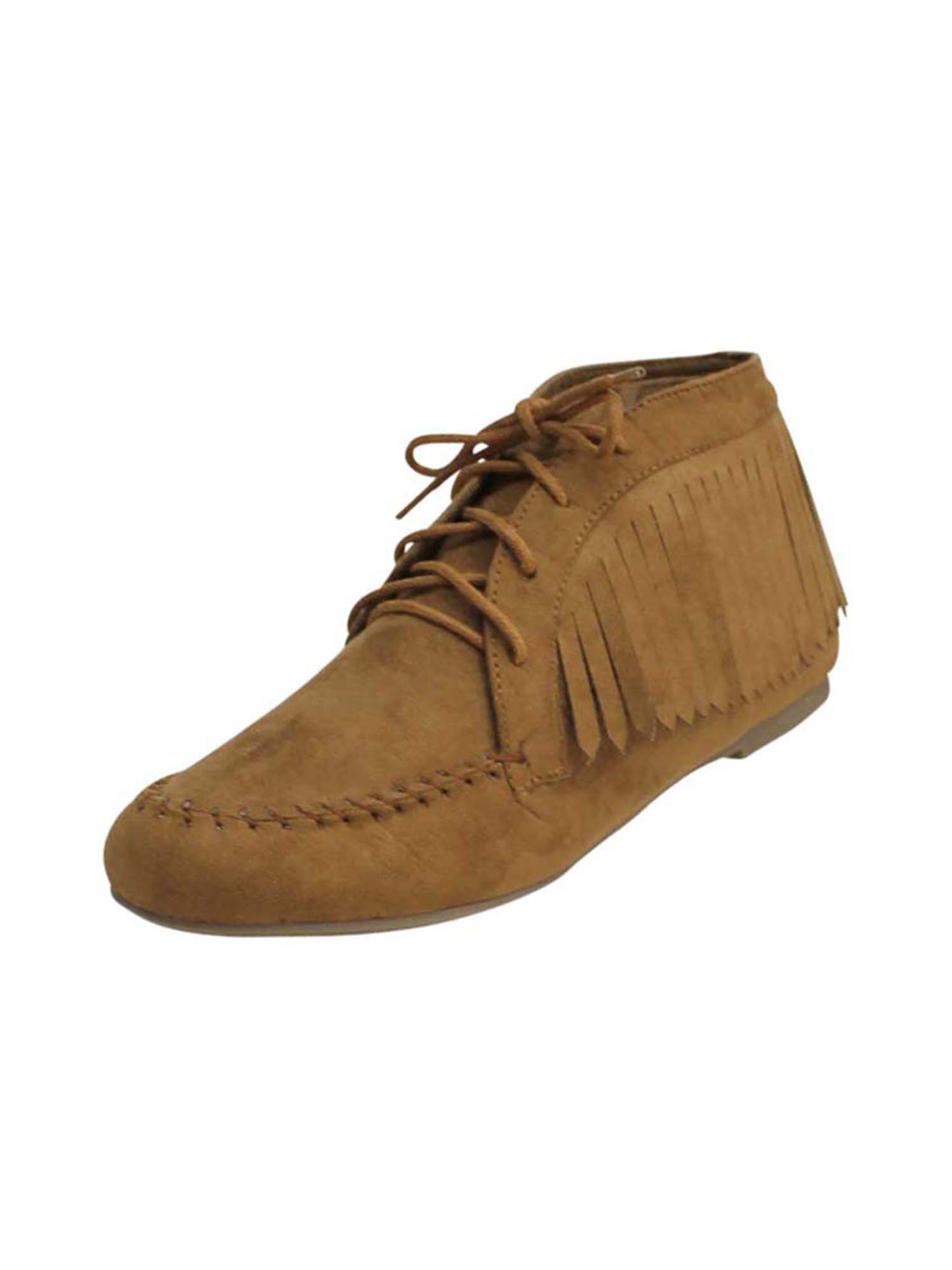 WOMEN'S FRINGED MOCCASIN ANKLE BOOTIES