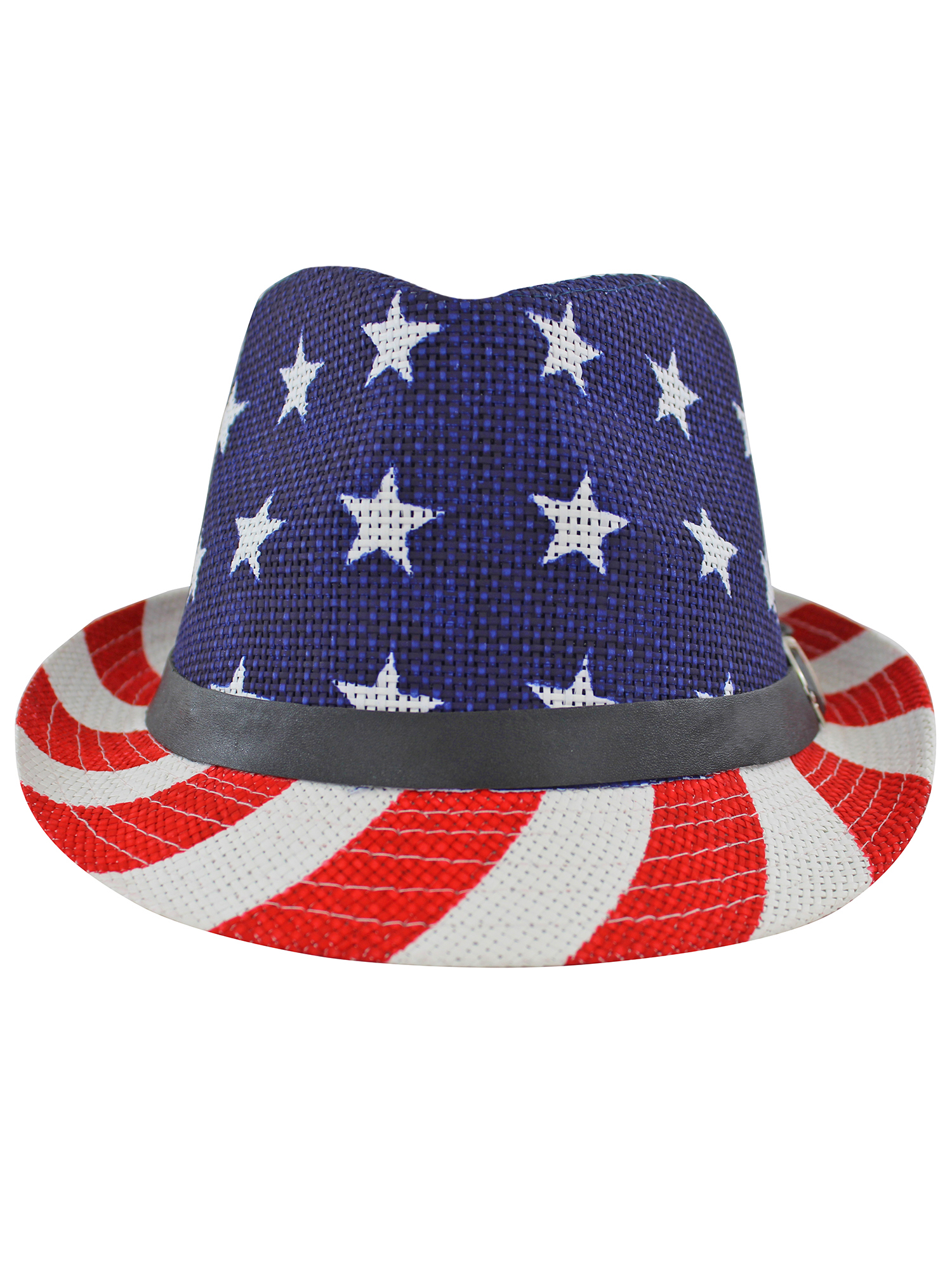AMERICAN FLAG SUMMER STRAW WOVEN FEDORA HAT 706433124312 eBay