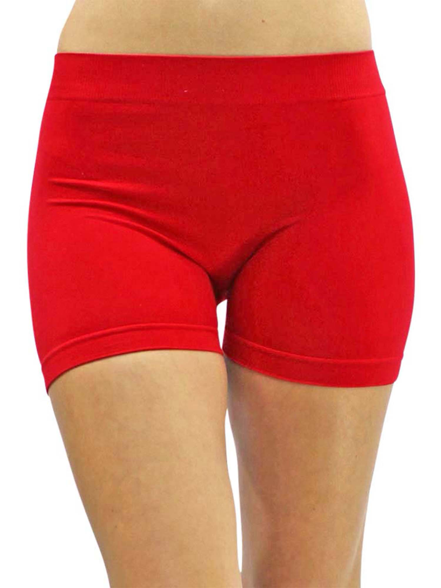 RED STRETCHY 10" SEAMLESS YOGA SHORTS 706433056972 eBay