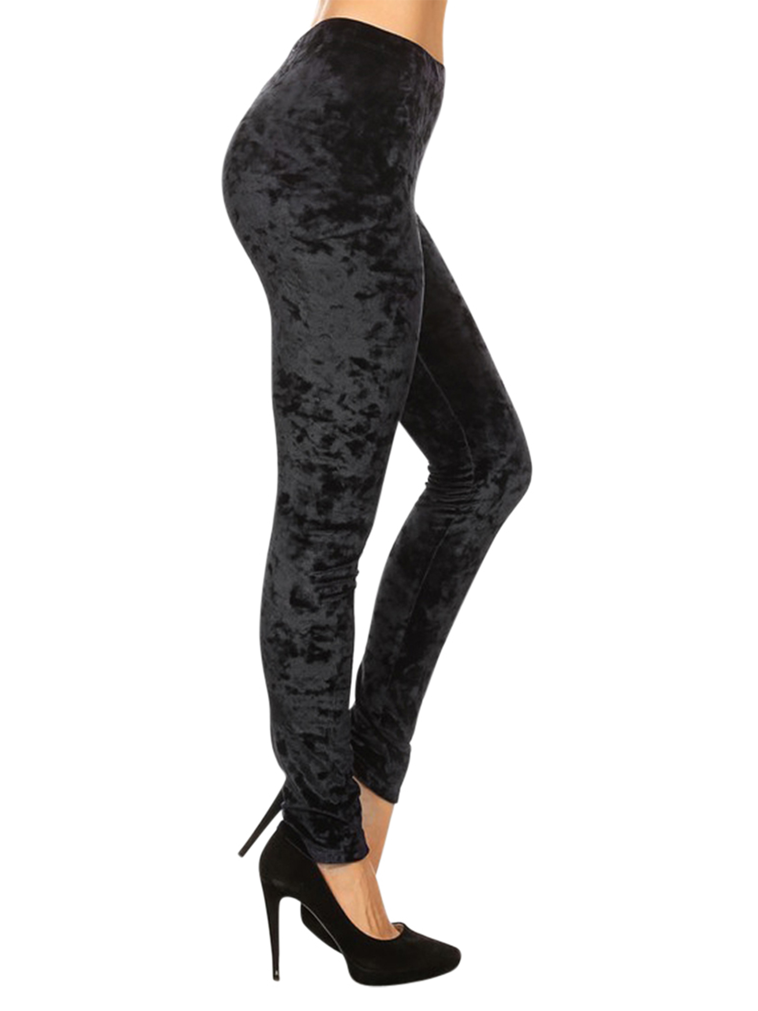 CRUSHED VELVET VELOUR WOMENS LEGGINGS eBay
