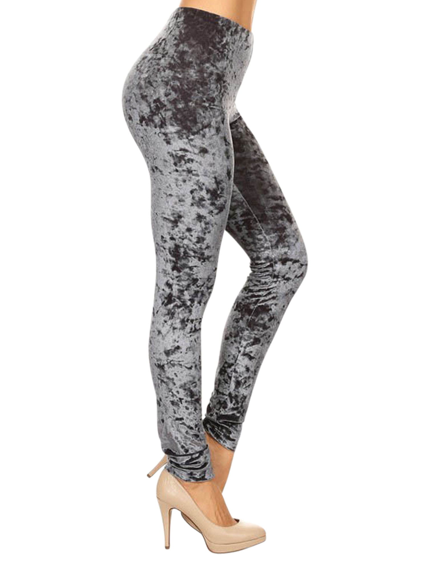 CRUSHED VELVET VELOUR WOMENS LEGGINGS eBay