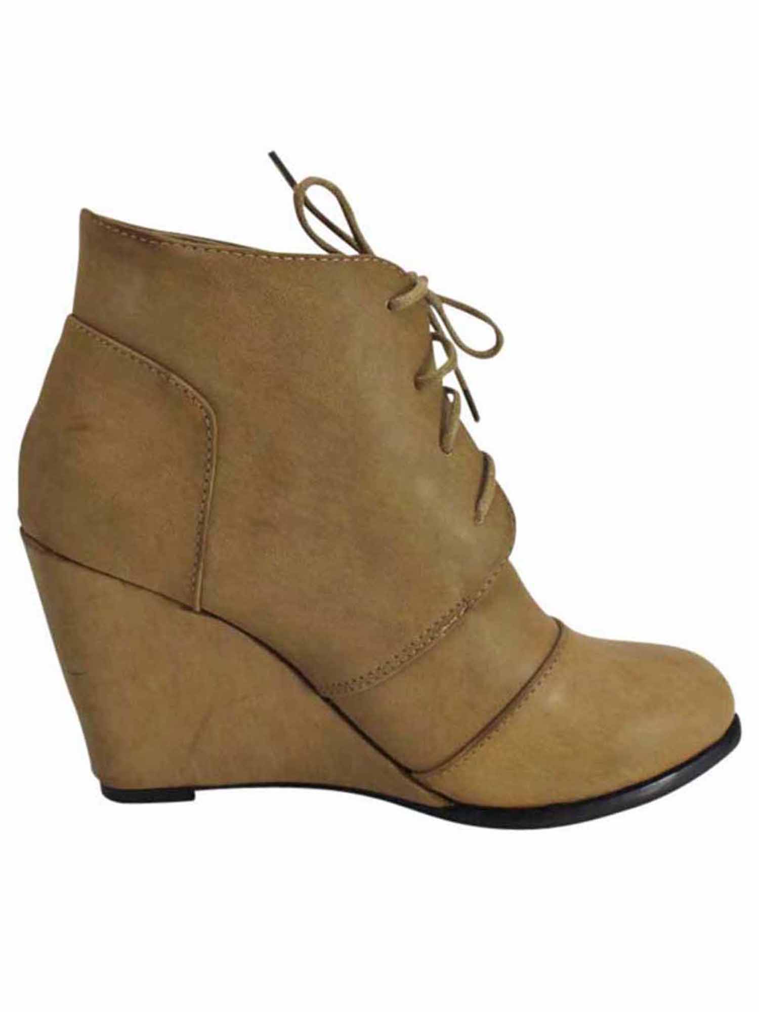 wedge heel booties