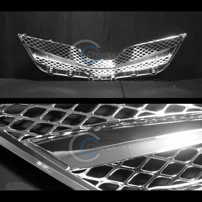 JDM CHROME WIRE MESH FRONT HOOD BUMPER GRILL GRILLE COVER ABS 1011