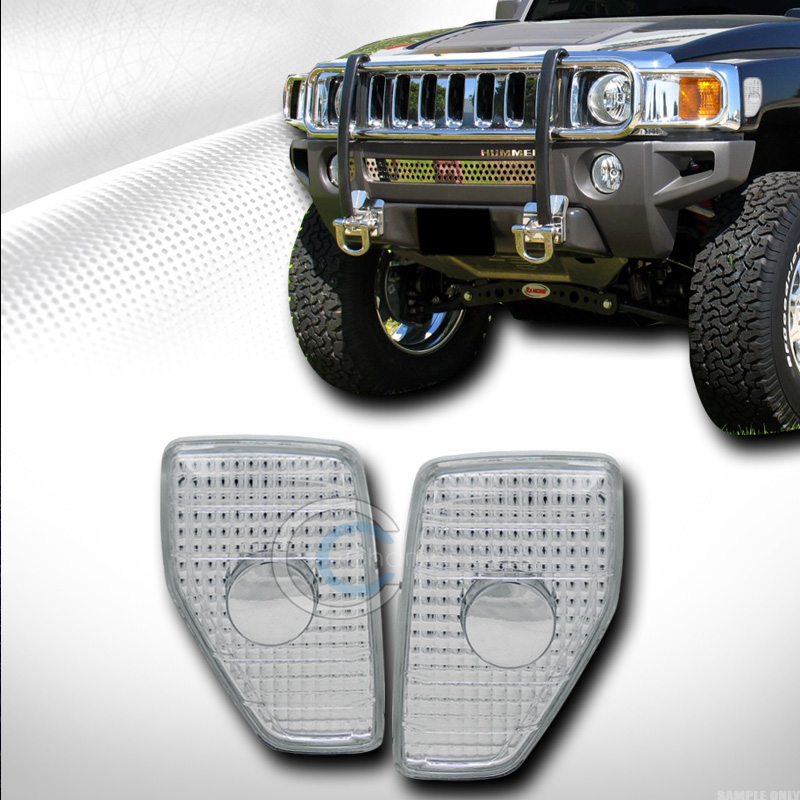 CHROME CLEAR SIDE MARKER REFLECTOR LIGHTS LAMPS KS 20062010 HUMMER H3