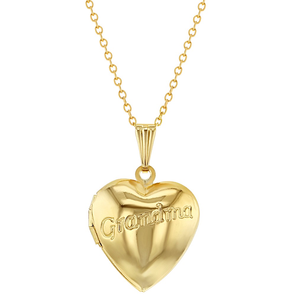 Grandma Locket Necklace Pendant Heart Photo Family 19