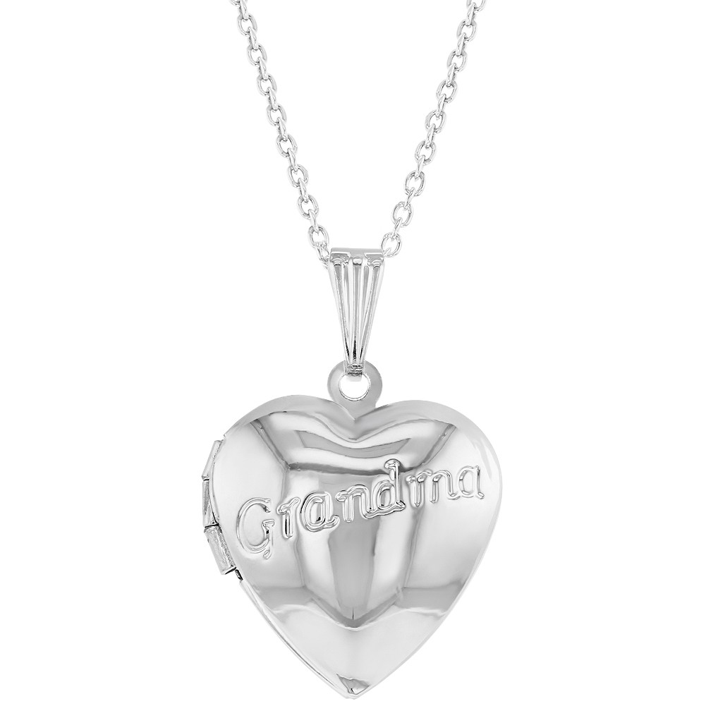 In Season Jewelry Love Two Hearts Small Memory Heart Photo Locket Girls Necklace Pendant 19