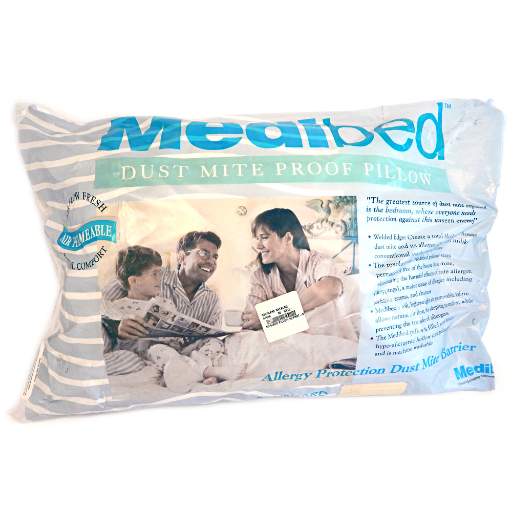 Medibed Dust Mite Proof Standard Pillow W Zipper Cover Allergy