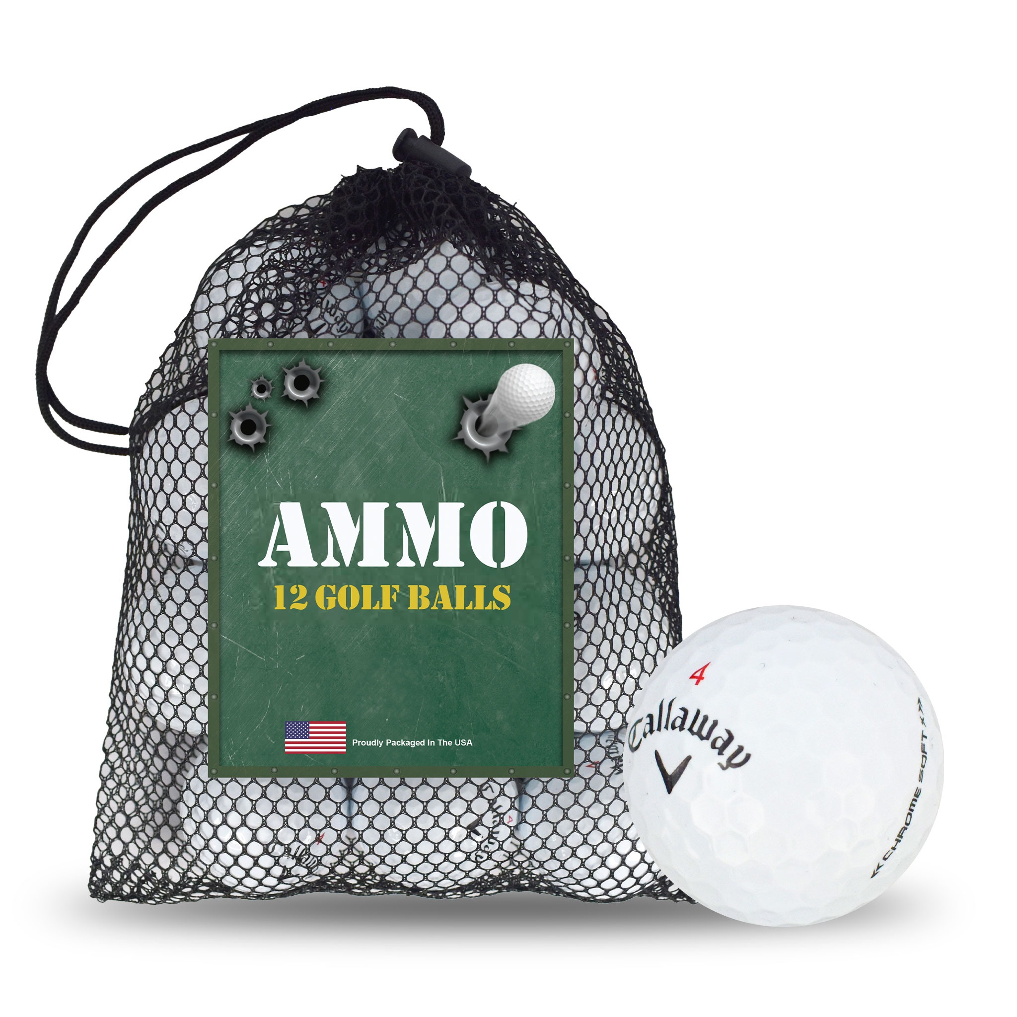 Callaway Prior Generation Chrome Soft X Logo Overrun Golf Balls [12-Ball] White