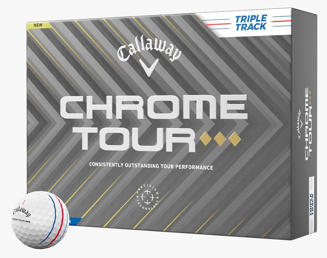 Callaway Chrome Tour TD Triple Track Golf Balls [12-Ball] White