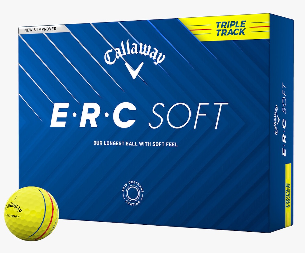 Callaway Golf 2025 ERC Soft Triple Track Golf Balls *1-Dozen* [Yellow] LOGO ONLY