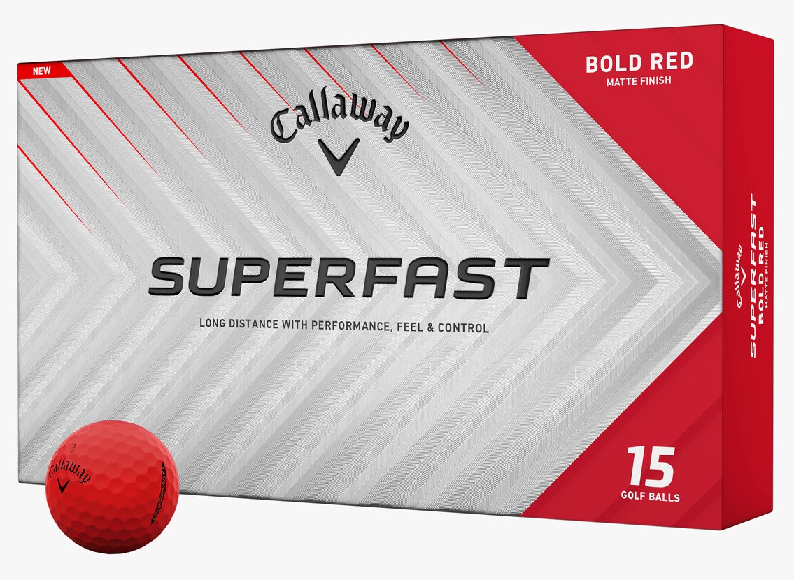 Callaway Superfast Golf Balls [15-Ball] Red LOGO ONLY