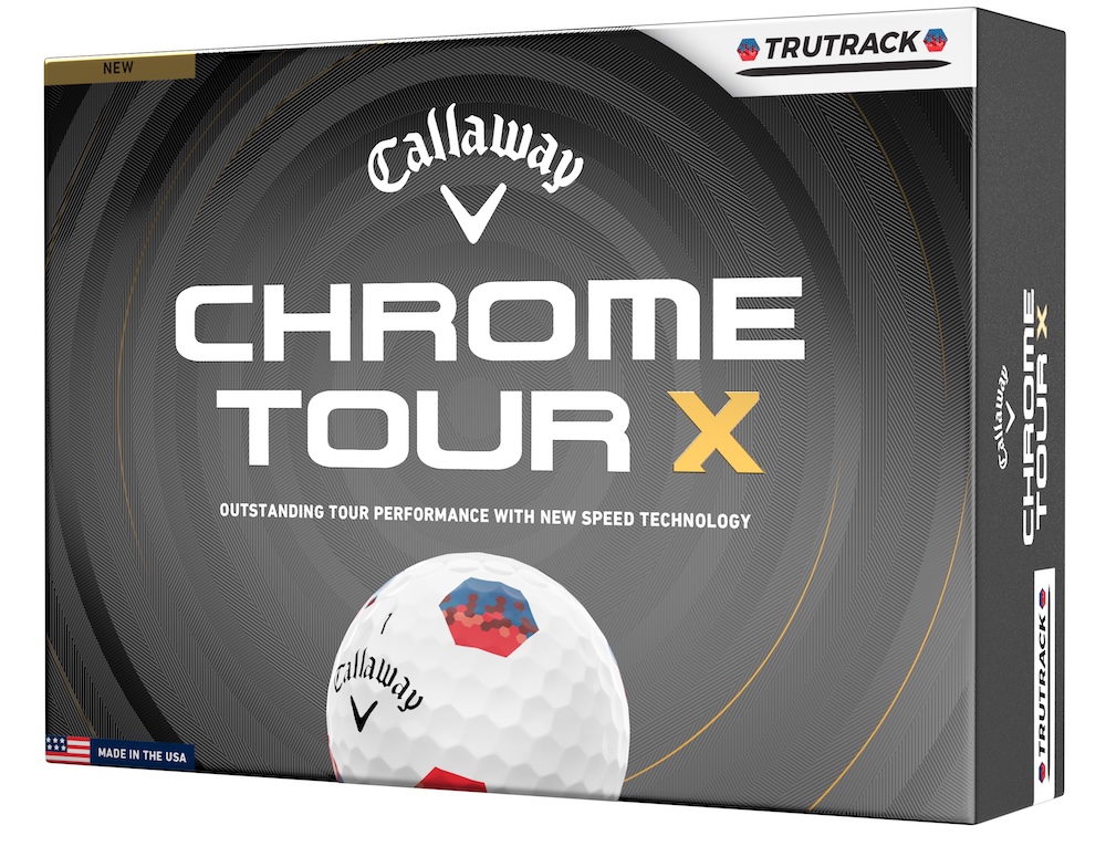 Callaway Golf 2026 Chrome Tour X TruTrack Golf Balls *1-Dozen* [White-Red/Blue]