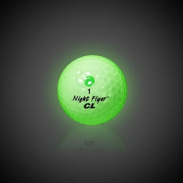 Night Flyer Golf- LED Constant Light Golf Balls [1-Ball] Green