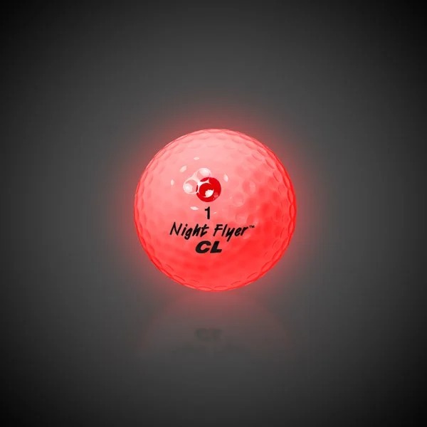 Night Flyer Golf- LED Constant Light Golf Balls [1-Ball] Red