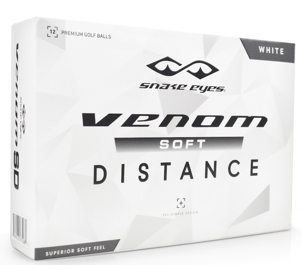Snake Eyes Soft Distance Venom Golf Balls [LOGO ONLY] White
