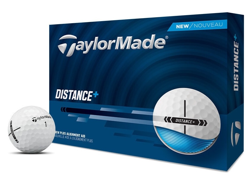 TaylorMade TM Distance+ Golf Balls 1-Dozen White LOGO ONLY