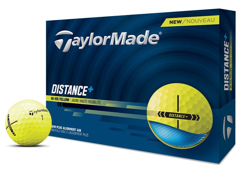 TaylorMade TM Distance+ Golf Balls 1-Dozen Yellow
