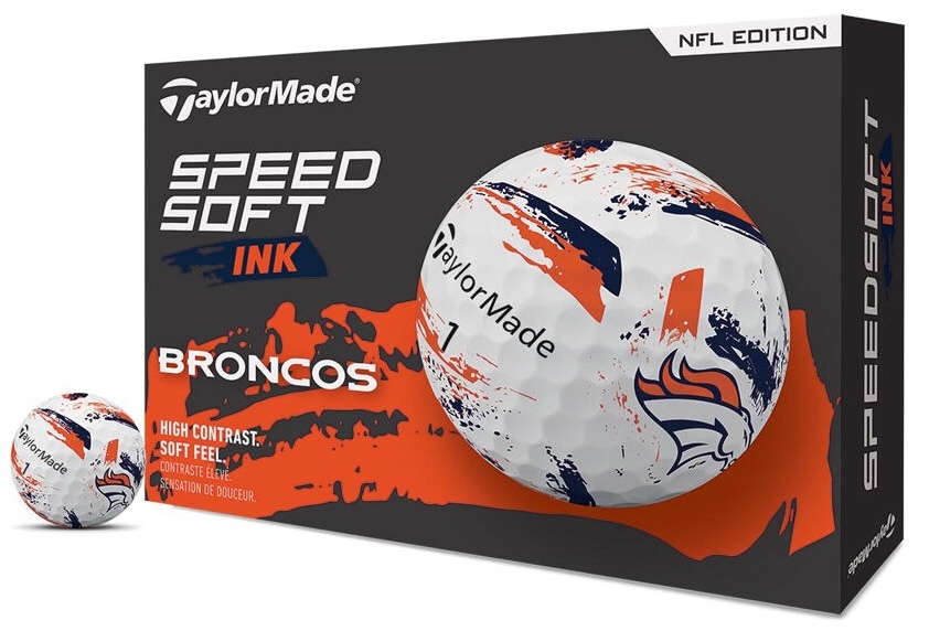 TaylorMade SpeedSoft Ink NFL Golf Balls Denver Broncos