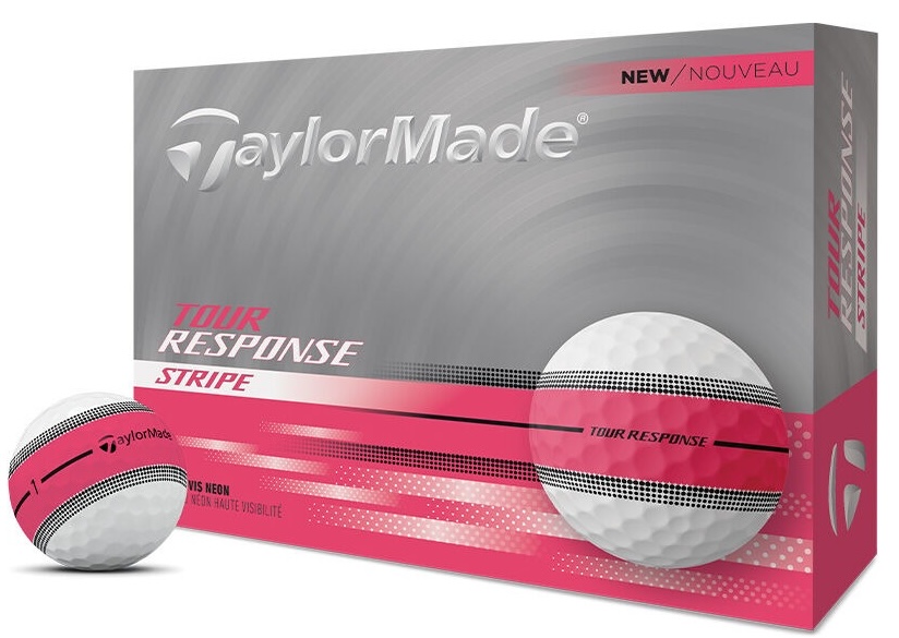 TaylorMade Tour Response Stripe Golf Balls 1-Dozen Pink