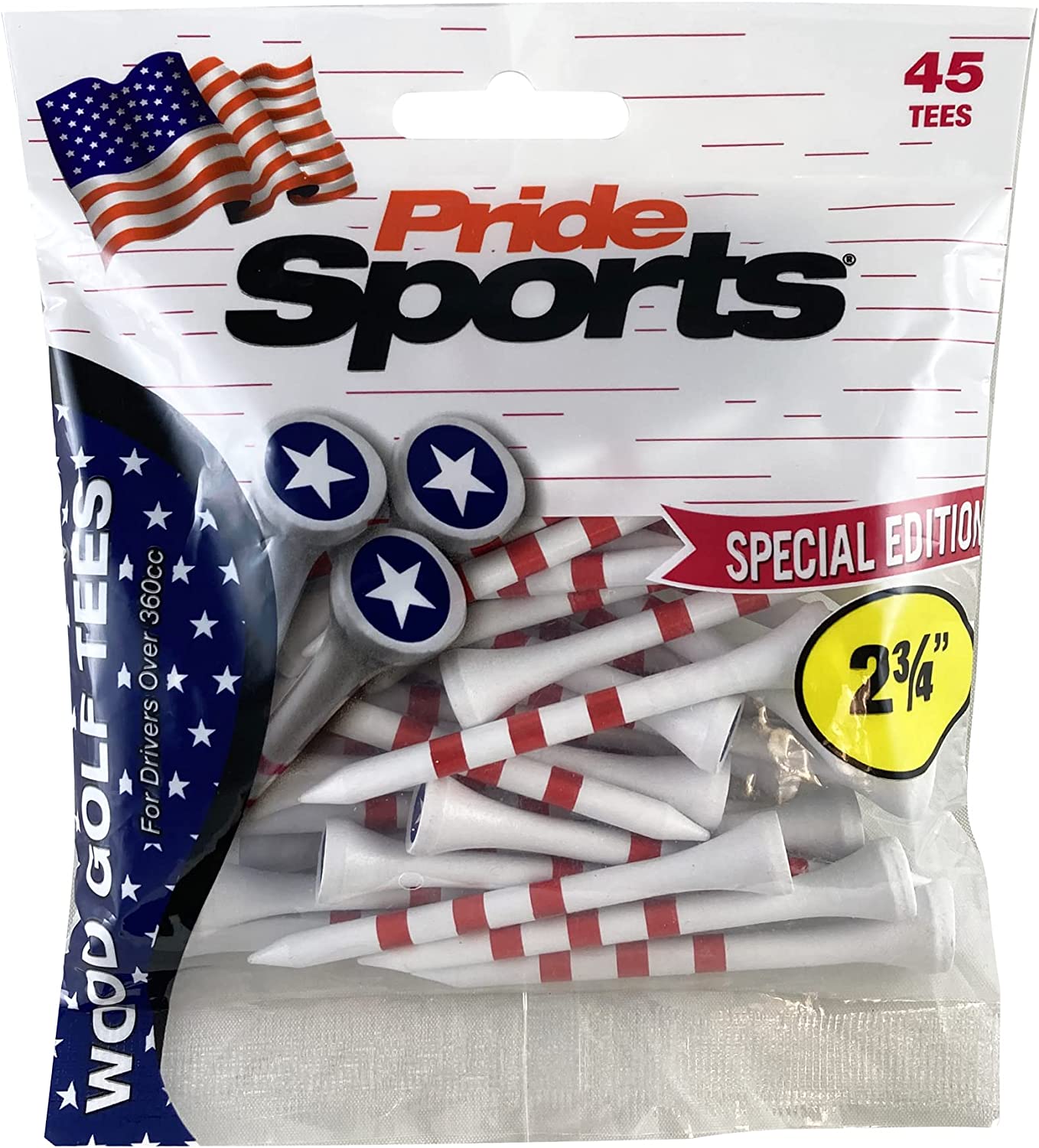 Pride Sports Novelty Golf Tees Red/White/Blue