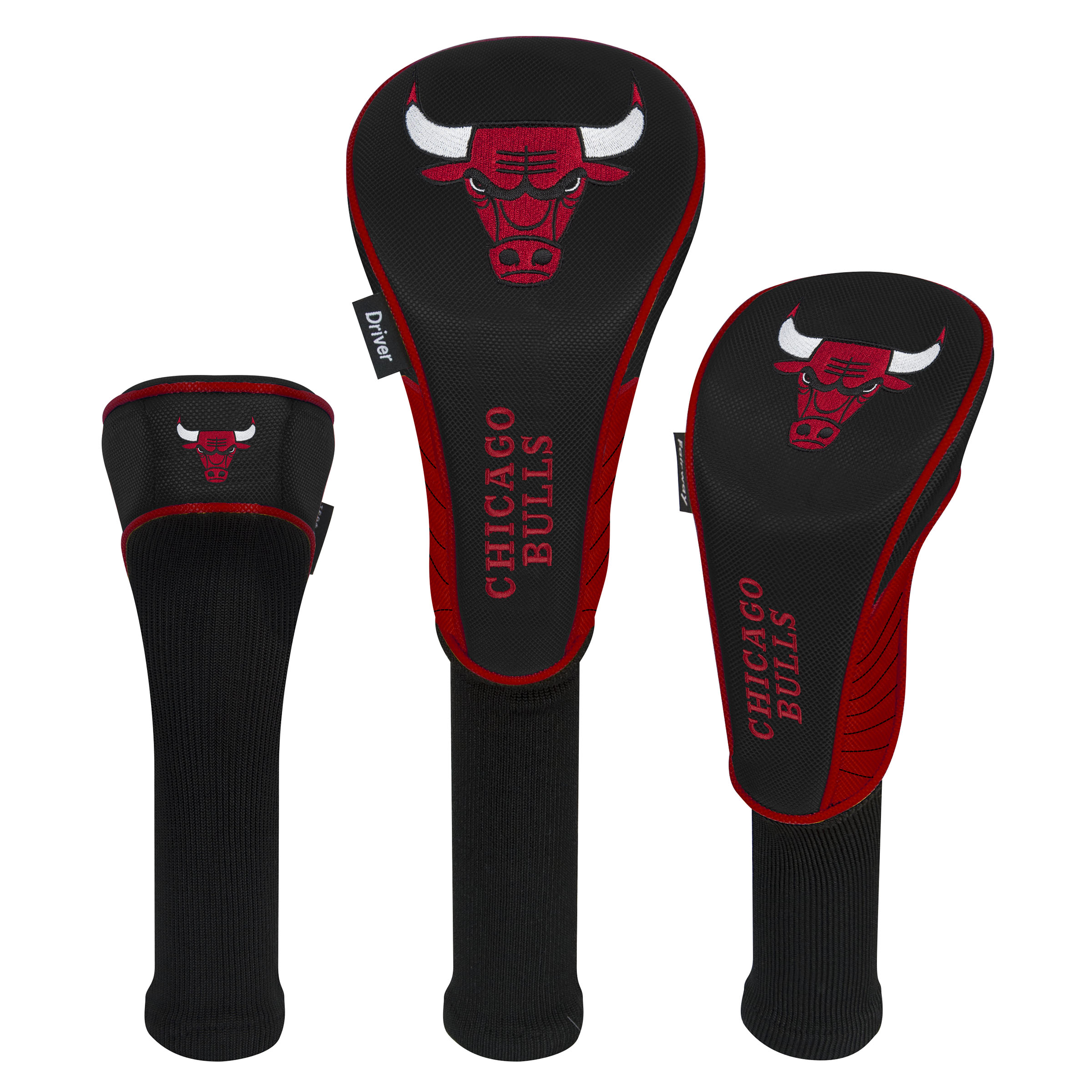 Team Effort Chicago Bulls Set of 3 Headcovers Golf Club Head Cover
