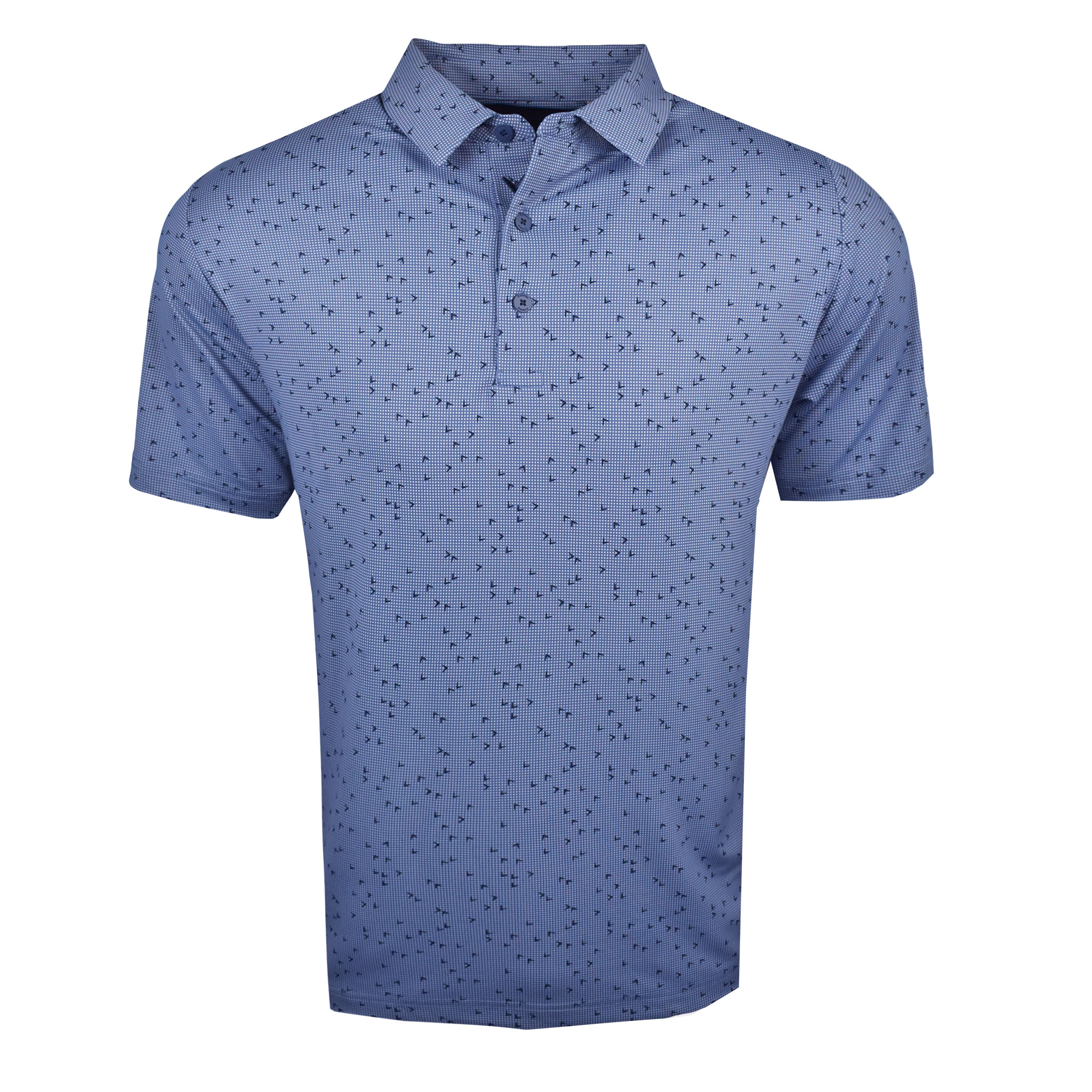 Callaway Golf Chev Gingham Printed Polo Callaway Golf Chev Gingham Printed Polo