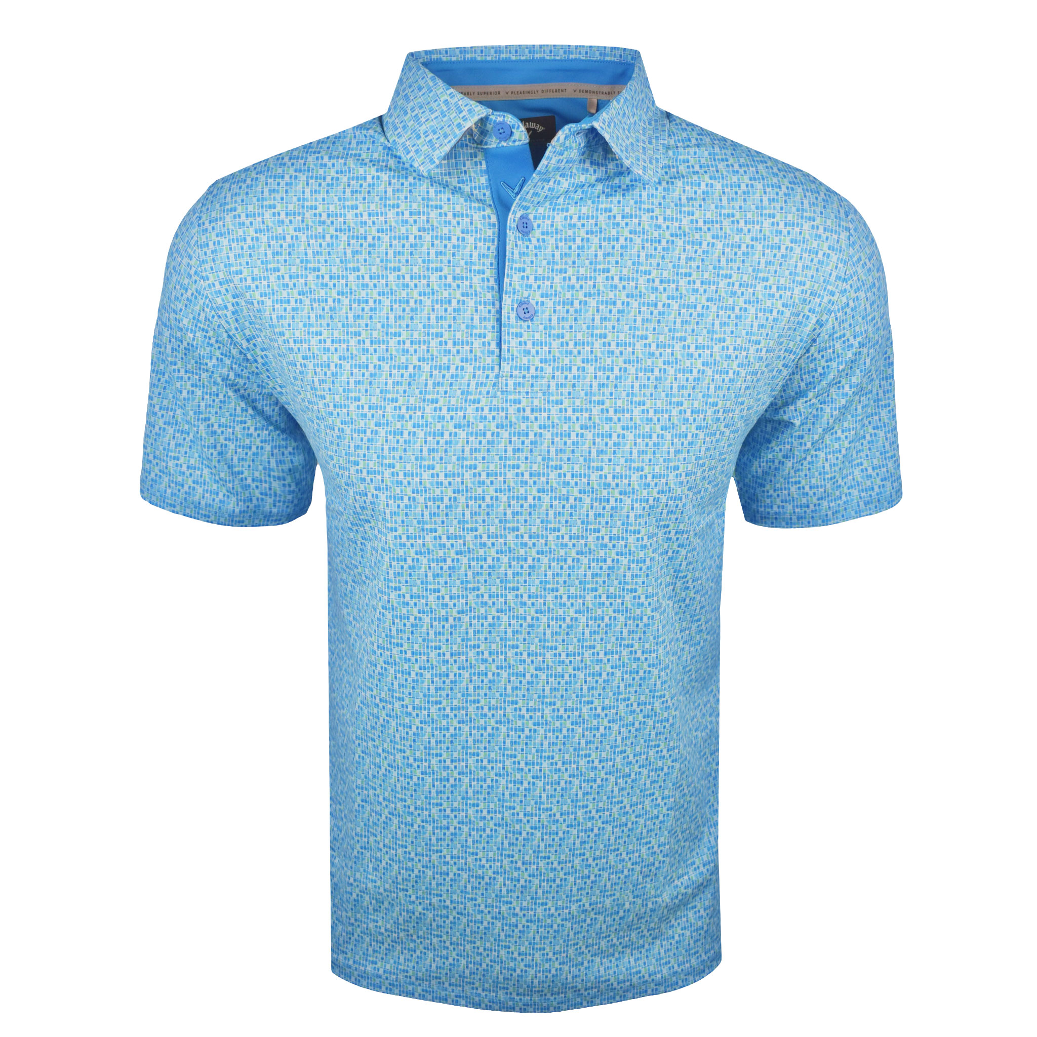 Callaway Golf Tile Gingham Print Polo Callaway Golf Tile Gingham Print Polo