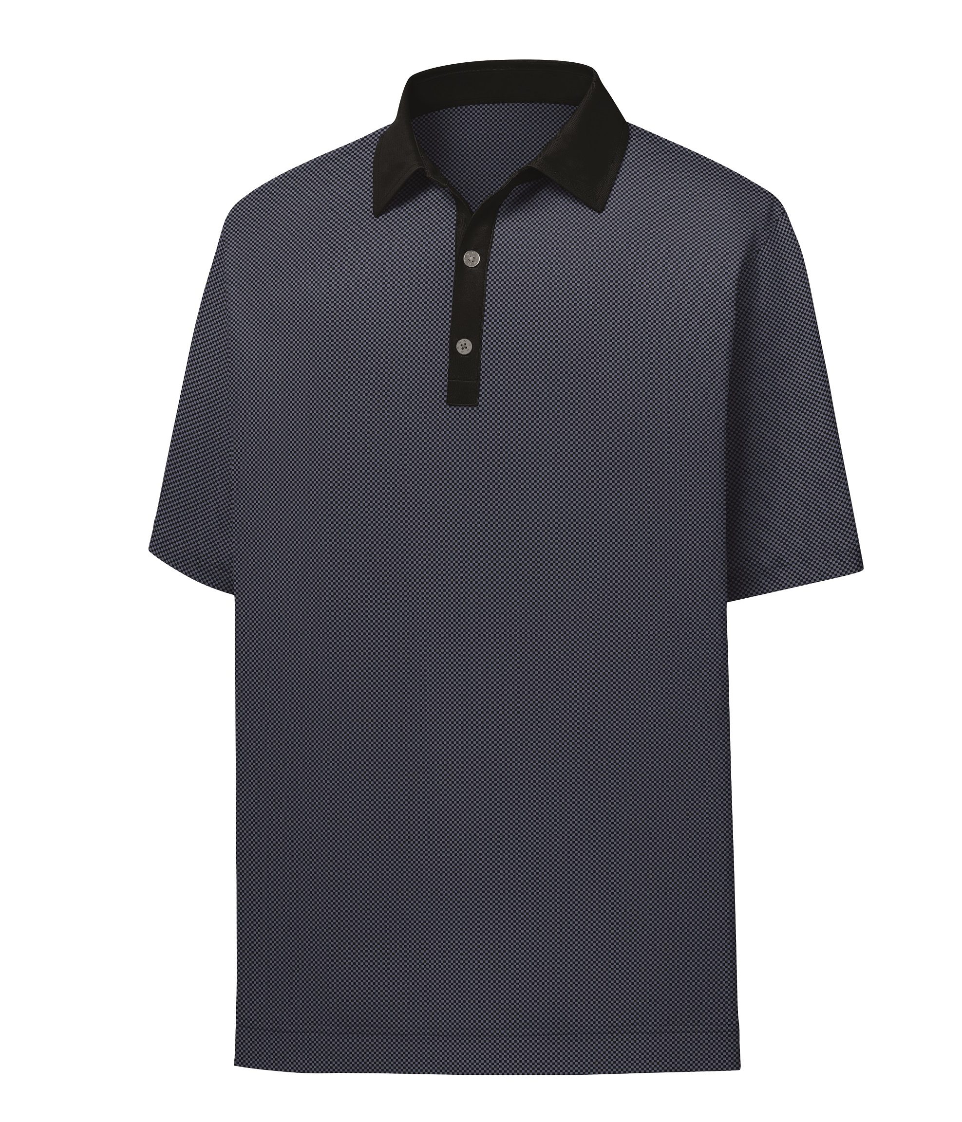 FootJoy Golf Stretch Lisle Mini Check Print Polo