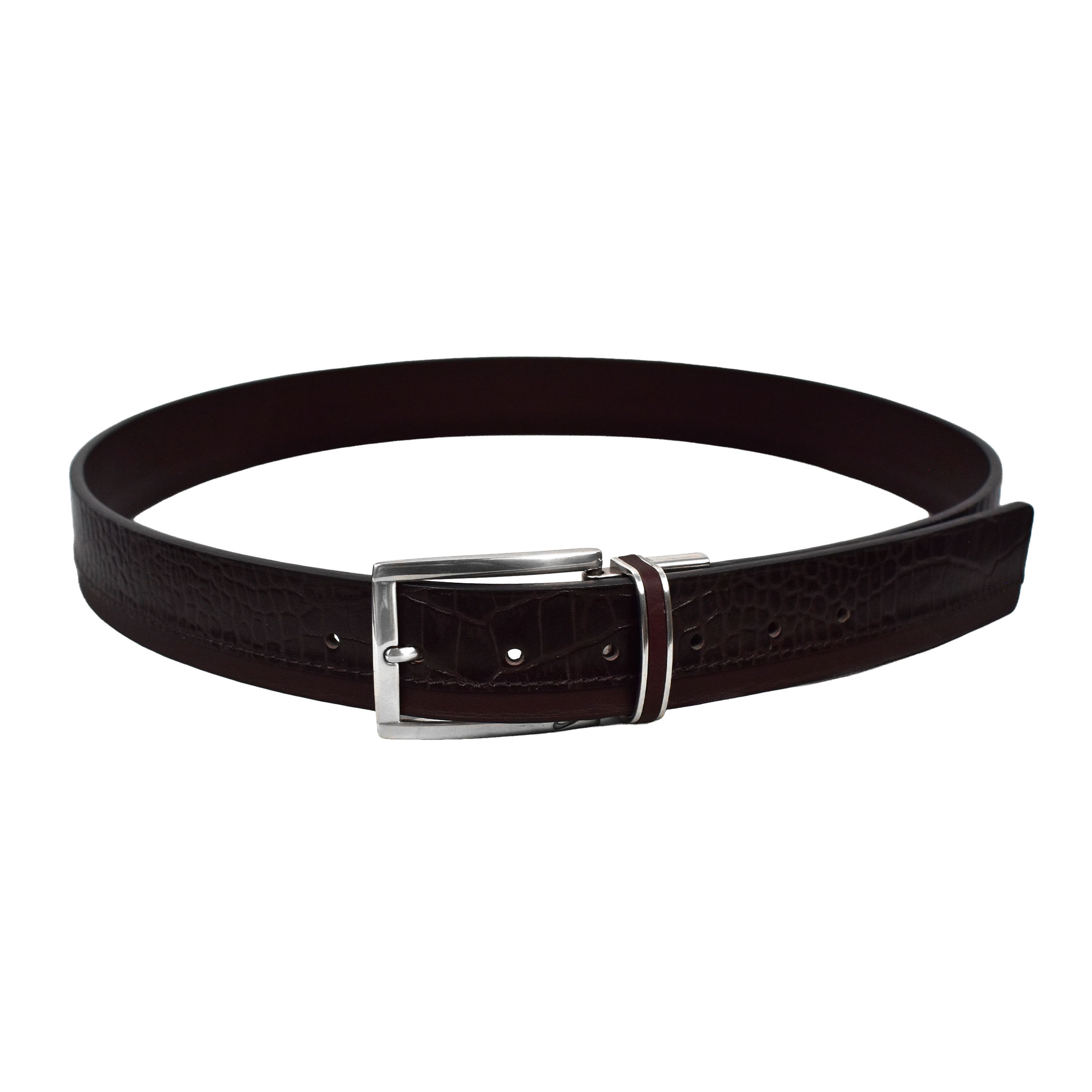 Nike Golf Crocodile Oil Tan Leather Reversible Belt