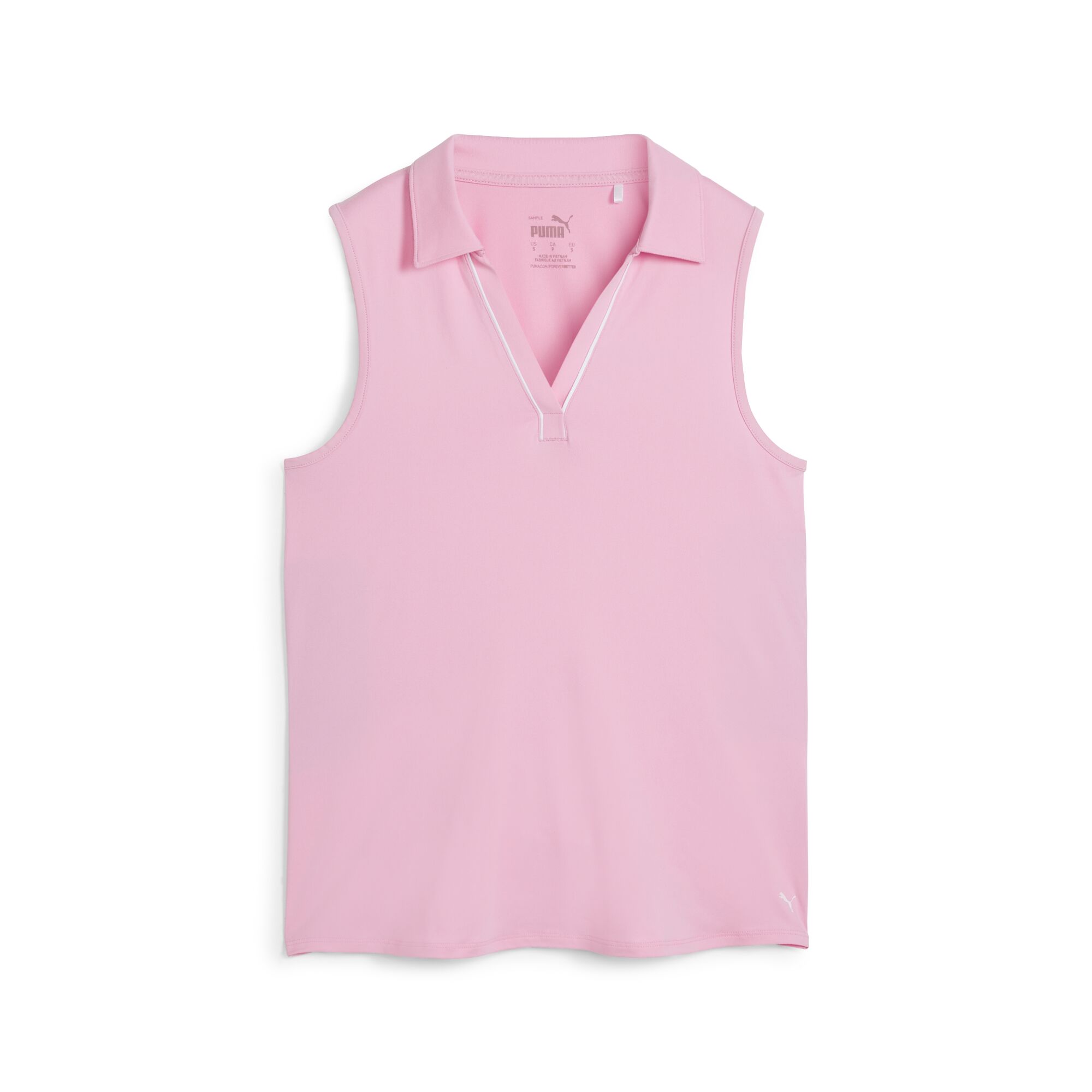 Puma Golf Ladies Cloudspun Piped Sleeveless Polo