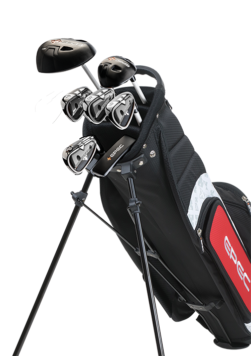 Epec Golf- EPEC Junior Set 4 Medium 7 Piece Black/Red [51"-53"]