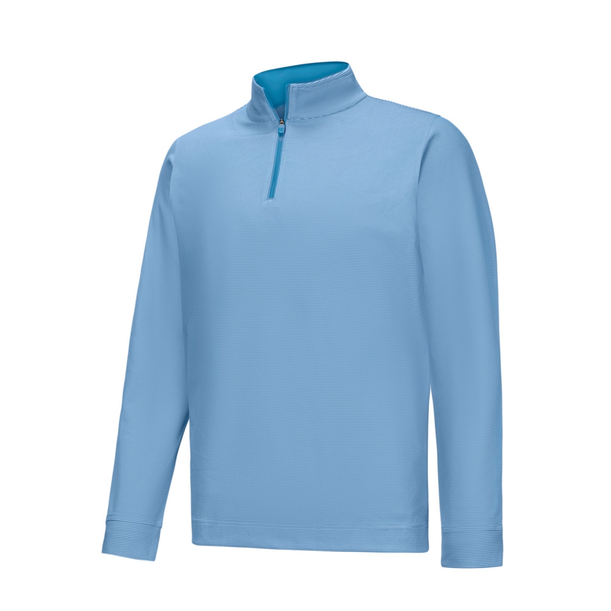 FootJoy Men's Ottoman Knit Golf ¼ Zip, Small, Chambray/Coastal Blue