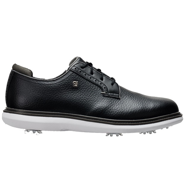 Traditions Blucher Men's Spiked Golf Shoes - Black/White/Grey/10.5 Medium